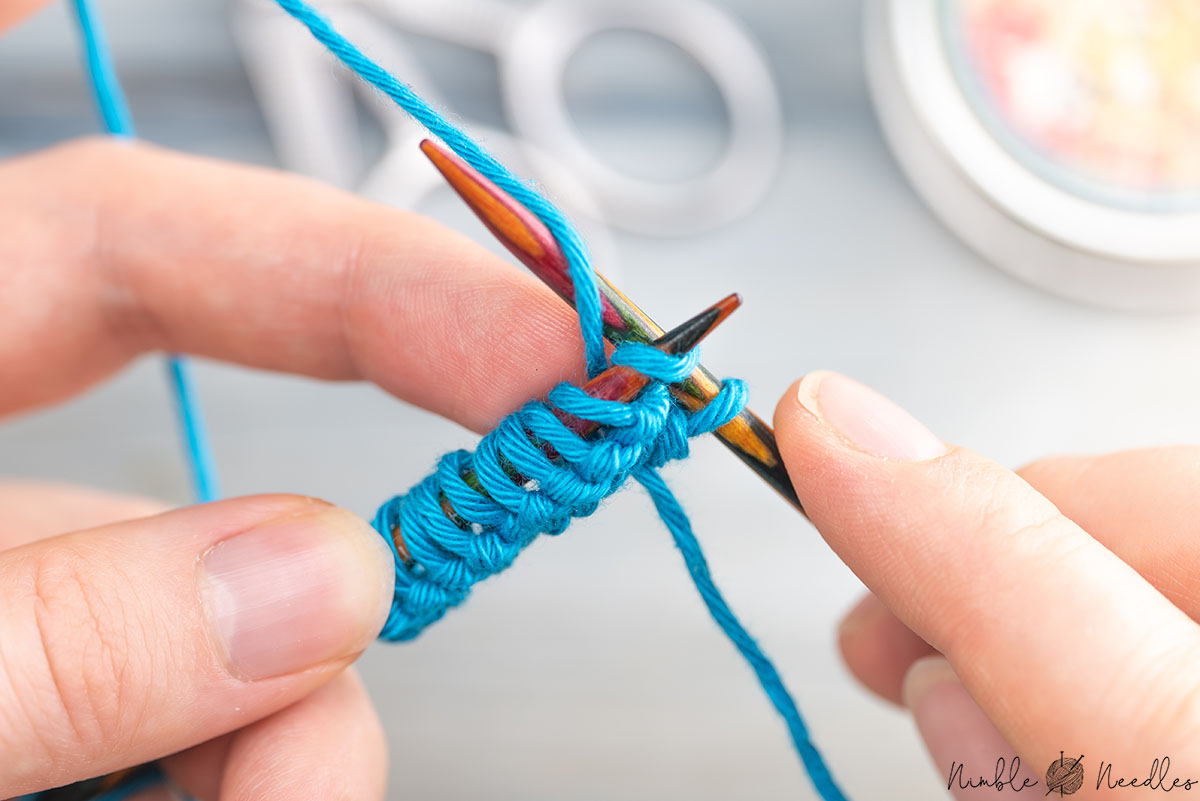 knitting the second stitch