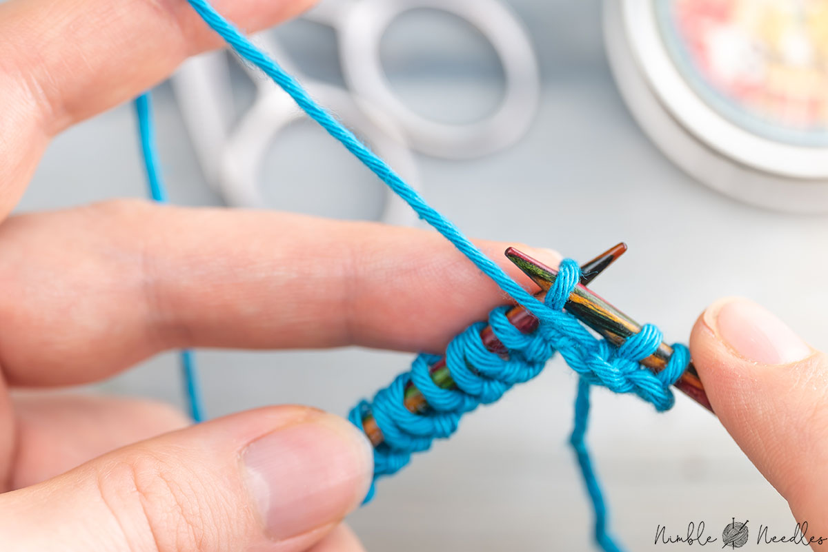 slipping one stitch purlwise with yarn held in front