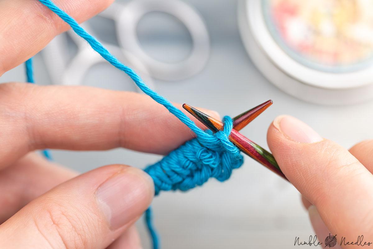 slipping the first stitch purlwise with yarn in front