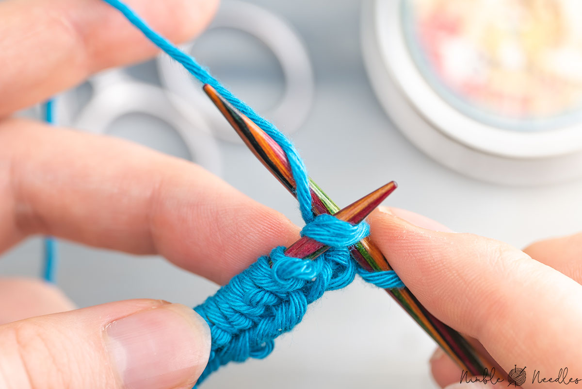 knitting the double stitch together