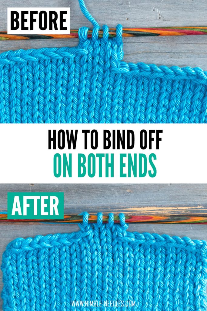 how to bind off on both ends pinterest image