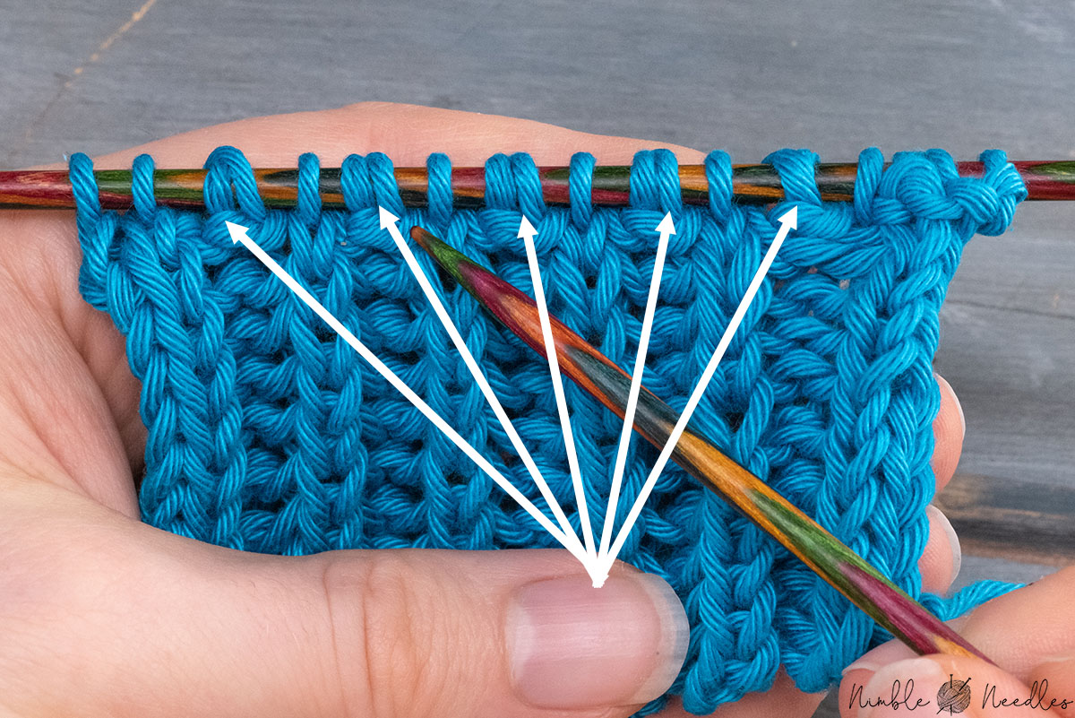 finished sl1yo stitches in a brioche pattern