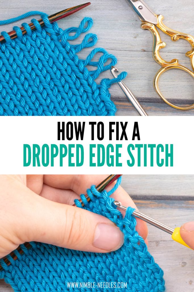 How to fix a dropped edge stitch pinterest image