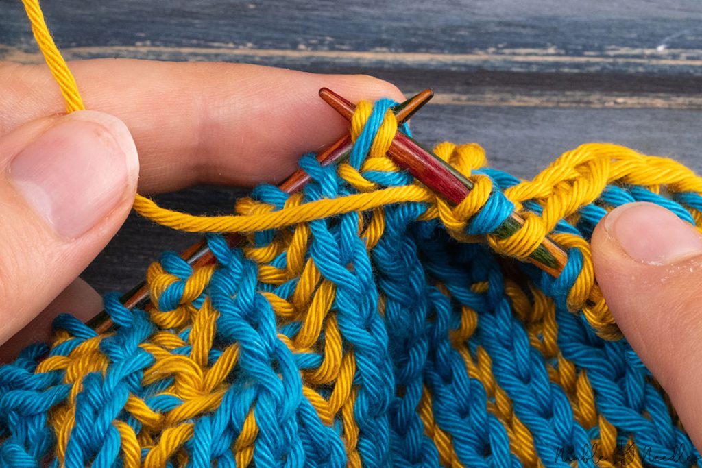 slipping back two stitches
