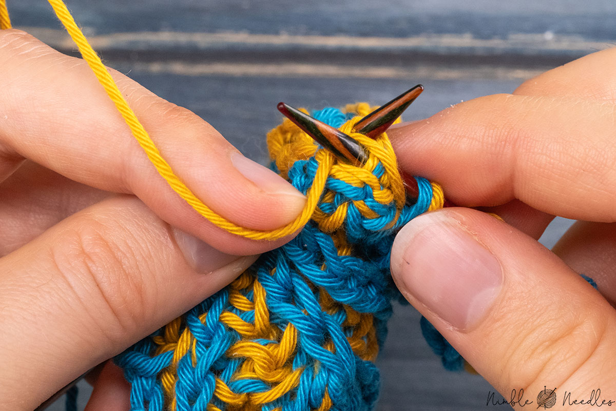 knitting ssp - slip slip purl